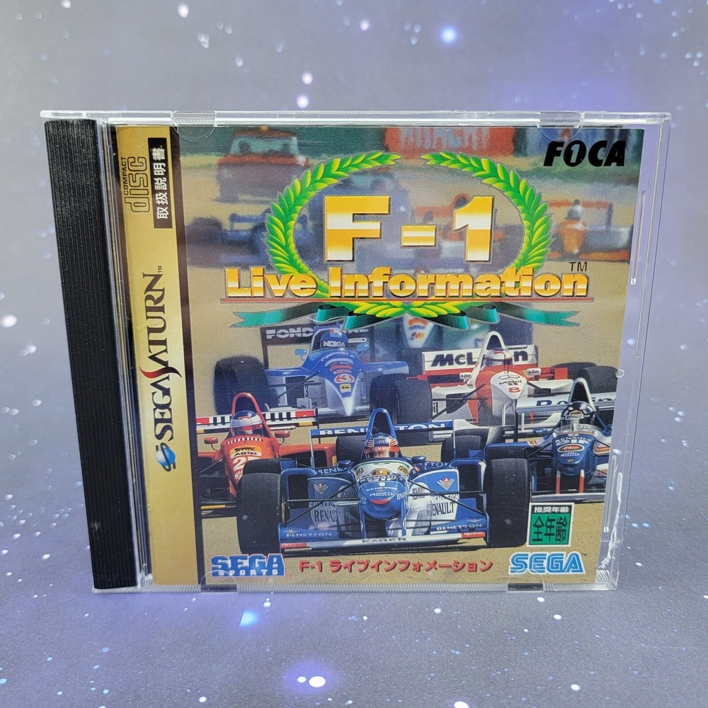 F-1 Live Information (Sega‎ Saturn) JAPANESE Video Game w/ Manual 0590